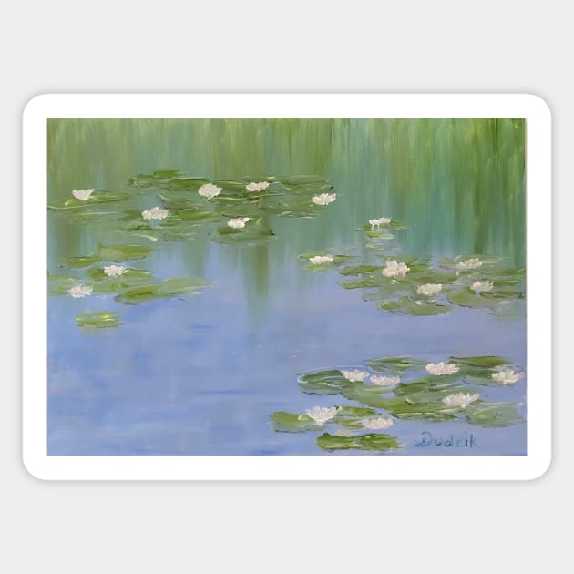 Water Lilly Garden Sticker by Dudzik Art